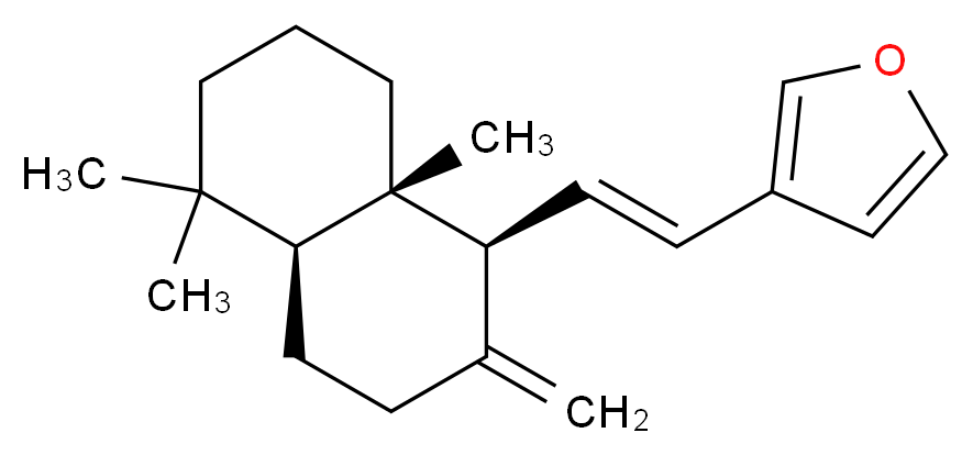 3-[(E)-2-[(1S,4aS,8aS)-5,5,8a-trimethyl-2-methylidene-decahydronaphthalen-1-yl]ethenyl]furan_分子结构_CAS_117591-81-8