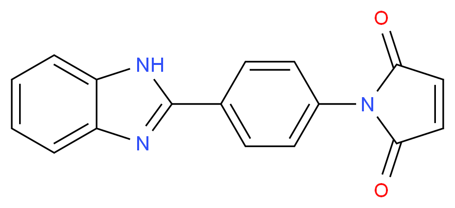 1-[4-(1H-1,3-benzodiazol-2-yl)phenyl]-2,5-dihydro-1H-pyrrole-2,5-dione_分子结构_CAS_27030-97-3