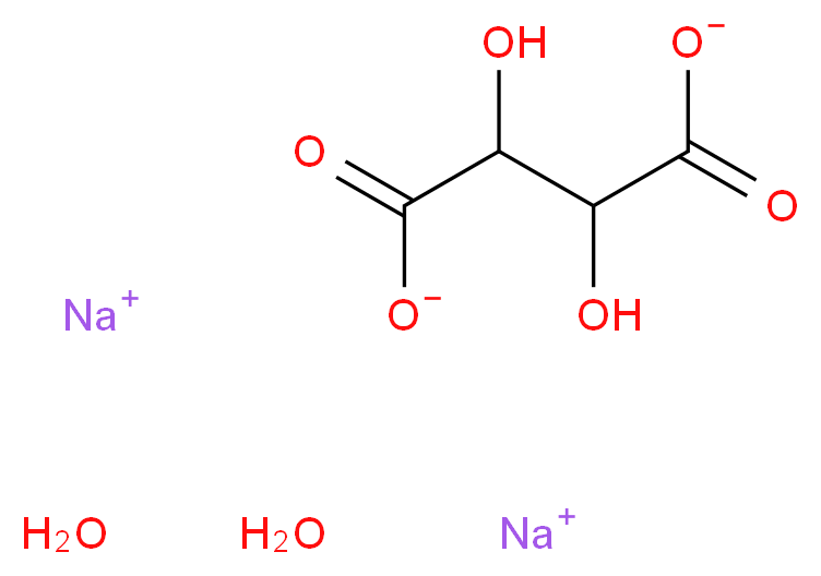 disodium 2,3-dihydroxybutanedioate dihydrate_分子结构_CAS_6106-24-7