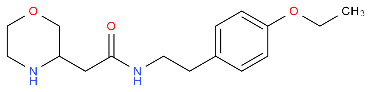 N-[2-(4-ethoxyphenyl)ethyl]-2-morpholin-3-ylacetamide_分子结构_CAS_)