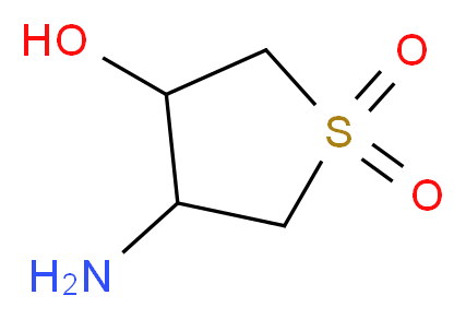 3-amino-4-hydroxy-1$l^{6}-thiolane-1,1-dione_分子结构_CAS_55261-00-2