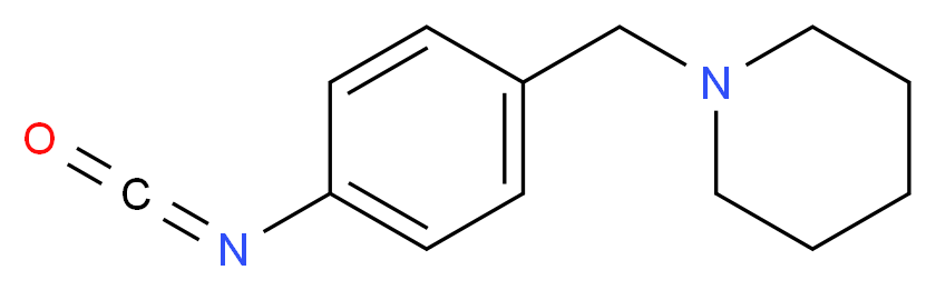 1-(4-isocyanatobenzyl)piperidine_分子结构_CAS_879896-46-5)