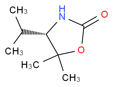 (4S)-5,5-dimethyl-4-(propan-2-yl)-1,3-oxazolidin-2-one_分子结构_CAS_168297-86-7