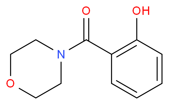 2-(morpholine-4-carbonyl)phenol_分子结构_CAS_3202-84-4