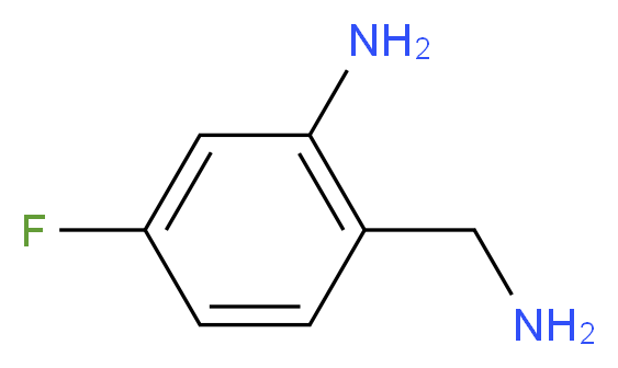 2-(aminomethyl)-5-fluoroaniline_分子结构_CAS_733736-89-5