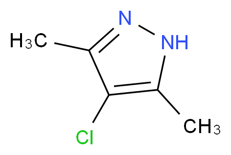 4-chloro-3,5-dimethyl-1H-pyrazole_分子结构_CAS_15953-73-8