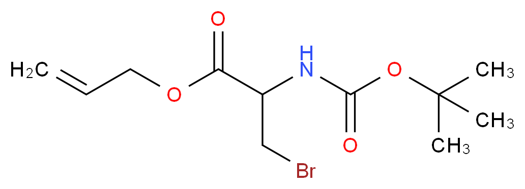 L-N-t-Boc-2-bromomethyl Glycine Allyl Ester_分子结构_CAS_865701-97-9)