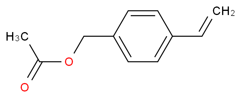 (4-ethenylphenyl)methyl acetate_分子结构_CAS_1592-12-7