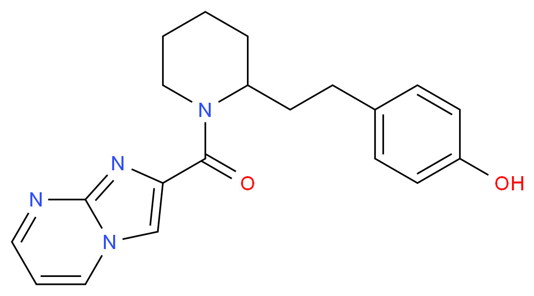 4-{2-[1-(imidazo[1,2-a]pyrimidin-2-ylcarbonyl)-2-piperidinyl]ethyl}phenol_分子结构_CAS_)