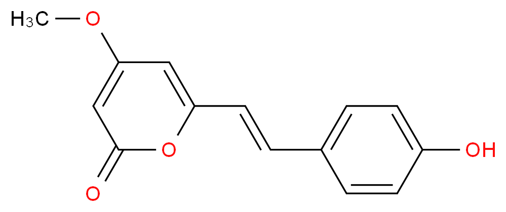 6-[(E)-2-(4-hydroxyphenyl)ethenyl]-4-methoxy-2H-pyran-2-one_分子结构_CAS_39986-86-2