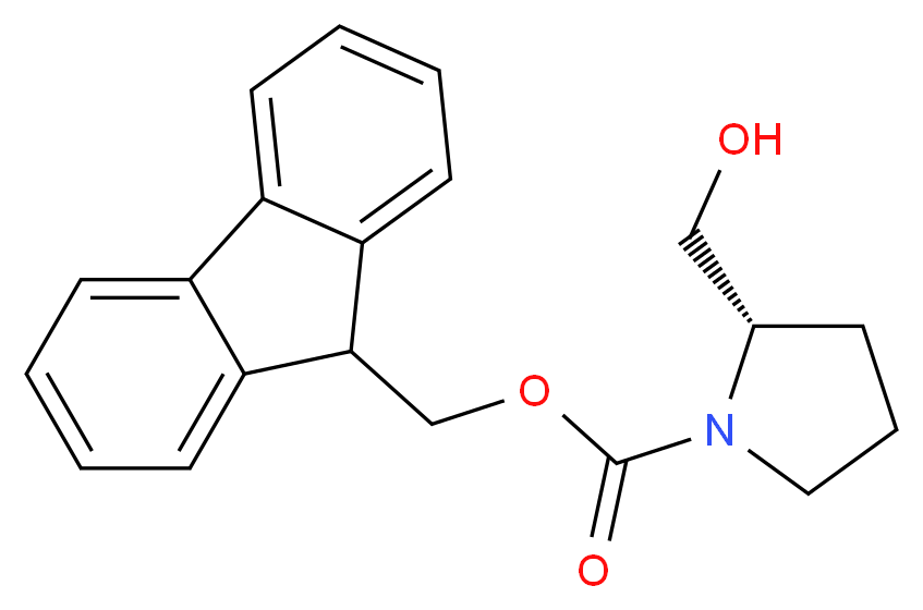 N-Fmoc-L-脯氨醇_分子结构_CAS_148625-77-8)