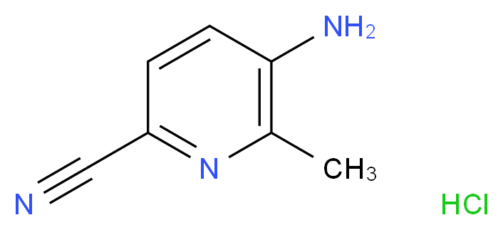 5-Amino-6-methylpicolinonitrile hydrochloride_分子结构_CAS_1344734-61-7)