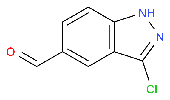 3-chloro-1H-indazole-5-carbaldehyde_分子结构_CAS_1086391-03-8