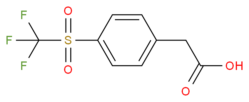 2-(4-trifluoromethanesulfonylphenyl)acetic acid_分子结构_CAS_1099597-82-6