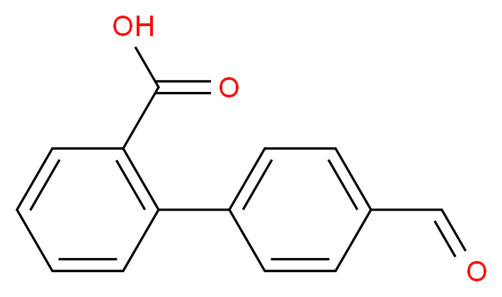 4'-formyl(1,1'-biphenyl)-2-carboxylic acid_分子结构_CAS_112804-58-7)