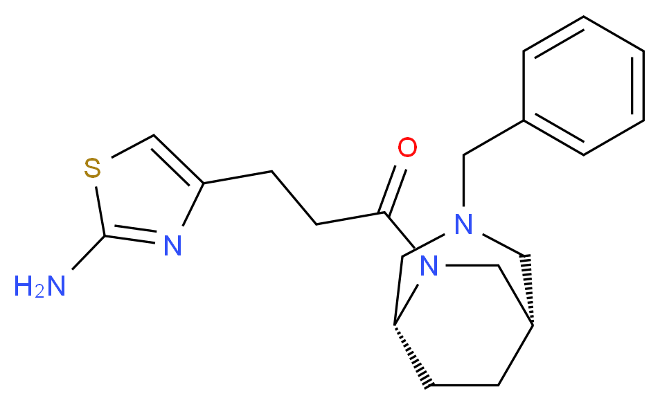 4-{3-[(1S*,5R*)-3-benzyl-3,6-diazabicyclo[3.2.2]non-6-yl]-3-oxopropyl}-1,3-thiazol-2-amine_分子结构_CAS_)