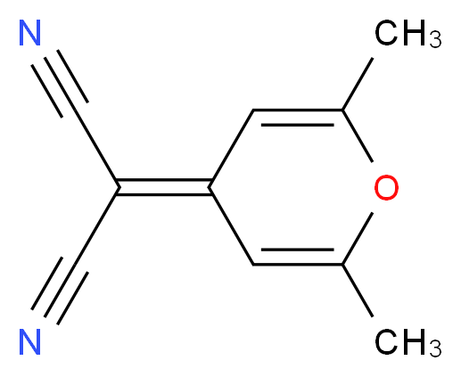 (2,6-Dimethyl-4H-pyran-4-ylidene)malononitrile_分子结构_CAS_28286-88-6)