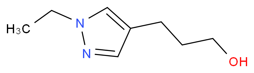 3-(1-Ethyl-1H-pyrazol-4-yl)propan-1-ol_分子结构_CAS_1007516-30-4)