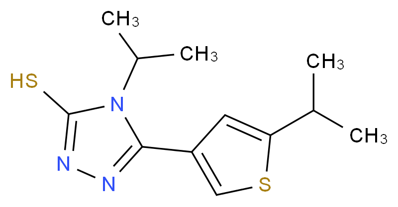 4-Isopropyl-5-(5-isopropylthien-3-yl)-4H-1,2,4-triazole-3-thiol_分子结构_CAS_)