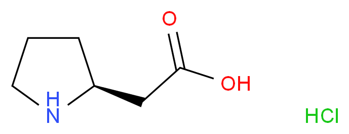 2-[(2S)-pyrrolidin-2-yl]acetic acid hydrochloride_分子结构_CAS_53912-85-9
