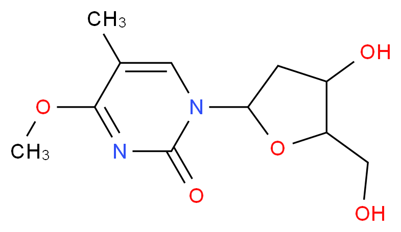 1-[4-hydroxy-5-(hydroxymethyl)oxolan-2-yl]-4-methoxy-5-methyl-1,2-dihydropyrimidin-2-one_分子结构_CAS_50591-13-4