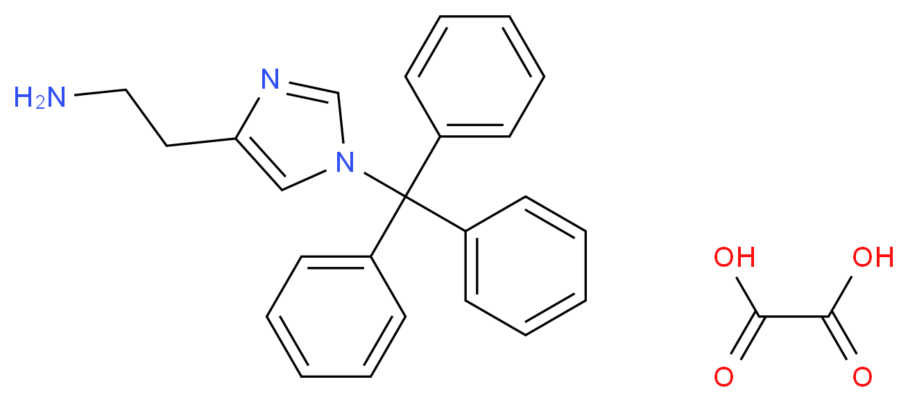 2-[1-(triphenylmethyl)-1H-imidazol-4-yl]ethan-1-amine; oxalic acid_分子结构_CAS_1187929-12-9