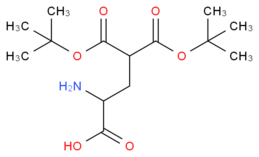 2-amino-5-(tert-butoxy)-4-[(tert-butoxy)carbonyl]-5-oxopentanoic acid_分子结构_CAS_56877-44-2