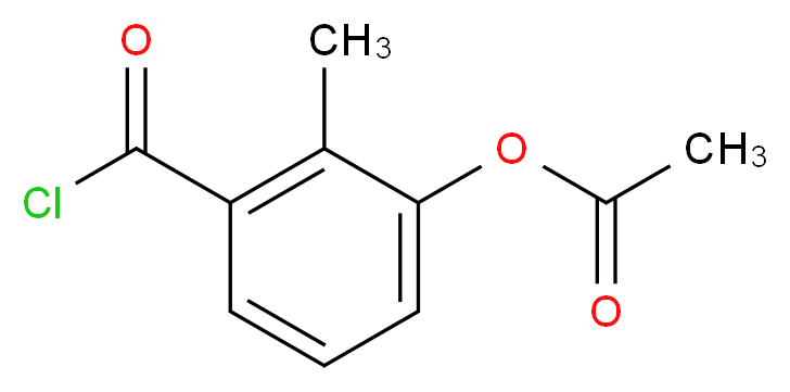 3-(carbonochloridoyl)-2-methylphenyl acetate_分子结构_CAS_167678-46-8