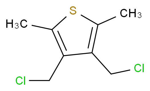 3,4-Bis(chloromethyl)-2,5-dimethylthiophene_分子结构_CAS_5368-70-7)