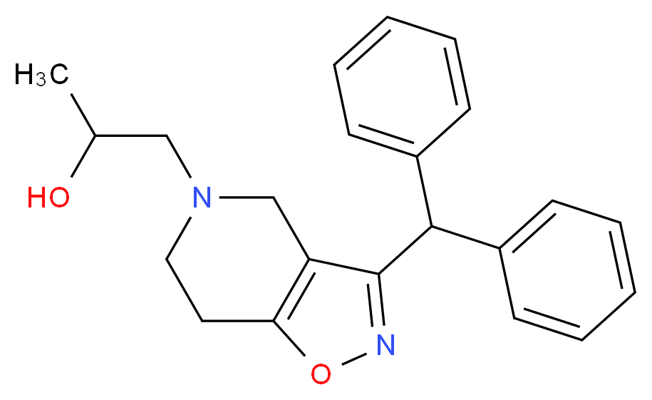 1-[3-(diphenylmethyl)-6,7-dihydroisoxazolo[4,5-c]pyridin-5(4H)-yl]propan-2-ol_分子结构_CAS_)