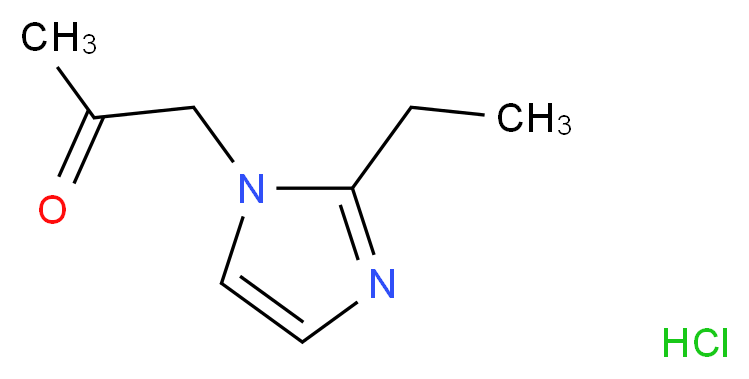 1-(2-Ethyl-1H-imidazol-1-yl)acetone hydrochloride_分子结构_CAS_)