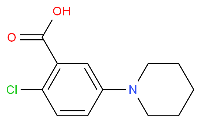 2-Chloro-5-piperidin-1-yl-benzoic acid_分子结构_CAS_)