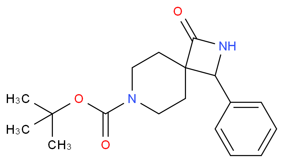 tert-Butyl 3-Oxo-1-phenyl-2,7-diazaspiro-[3.5]nonane-7-carboxylate_分子结构_CAS_1014114-59-0)