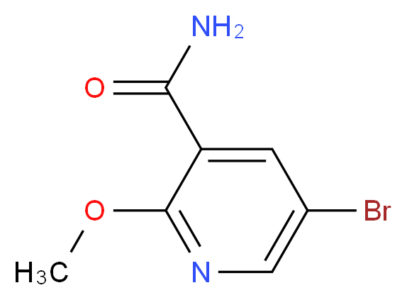 5-bromo-2-methoxypyridine-3-carboxamide_分子结构_CAS_1245646-66-5