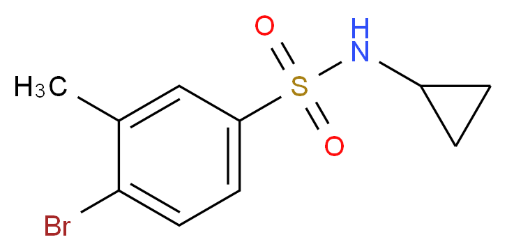 4-bromo-N-cyclopropyl-3-methylbenzene-1-sulfonamide_分子结构_CAS_876875-59-1