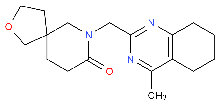 7-[(4-methyl-5,6,7,8-tetrahydroquinazolin-2-yl)methyl]-2-oxa-7-azaspiro[4.5]decan-8-one_分子结构_CAS_)