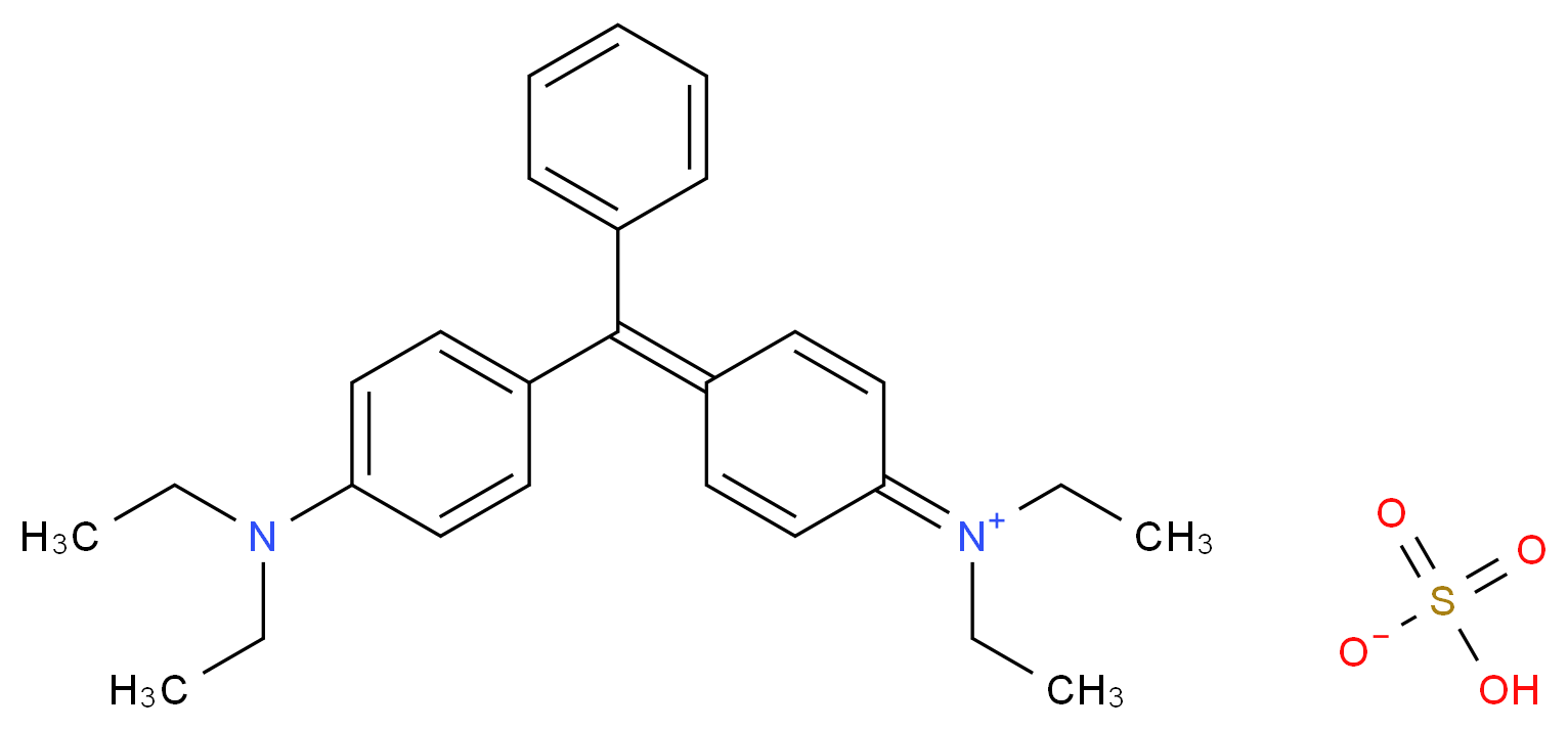 4-{[4-(diethylamino)phenyl](phenyl)methylidene}-N,N-diethylcyclohexa-2,5-dien-1-iminium hydrogen sulfate_分子结构_CAS_633-03-4