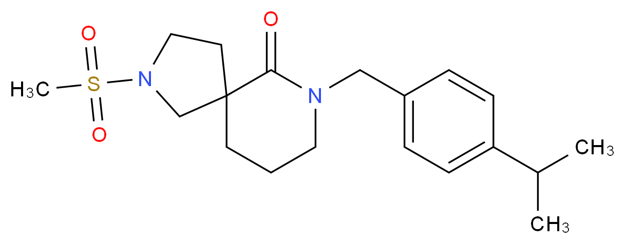 7-(4-isopropylbenzyl)-2-(methylsulfonyl)-2,7-diazaspiro[4.5]decan-6-one_分子结构_CAS_)