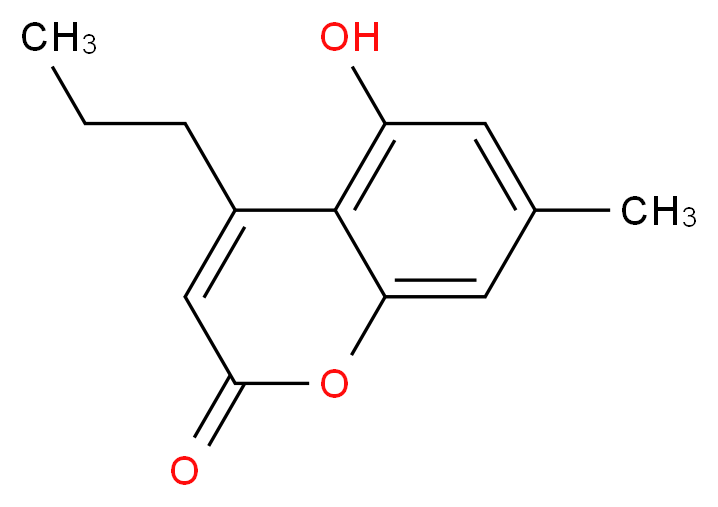 5-hydroxy-7-methyl-4-propyl-2H-chromen-2-one_分子结构_CAS_66346-53-0