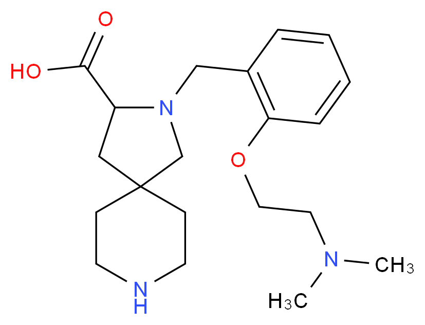 2-{2-[2-(dimethylamino)ethoxy]benzyl}-2,8-diazaspiro[4.5]decane-3-carboxylic acid_分子结构_CAS_)