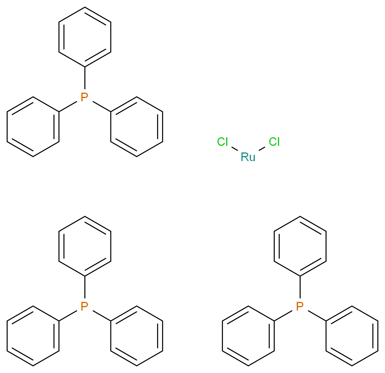 三(三苯基膦)二氯化钌(II)_分子结构_CAS_15529-49-4)