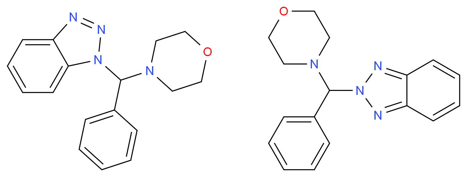 1-[morpholin-4-yl(phenyl)methyl]-1H-1,2,3-benzotriazole; 2-[morpholin-4-yl(phenyl)methyl]-2H-1,2,3-benzotriazole_分子结构_CAS_461641-45-2
