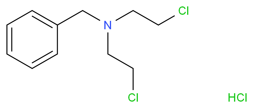 N-Benzyl-2-chloro-N-(2-chloroethyl)ethanamine hydrochloride_分子结构_CAS_10429-82-0)