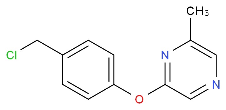 2-[4-(chloromethyl)phenoxy]-6-methylpyrazine_分子结构_CAS_921939-00-6