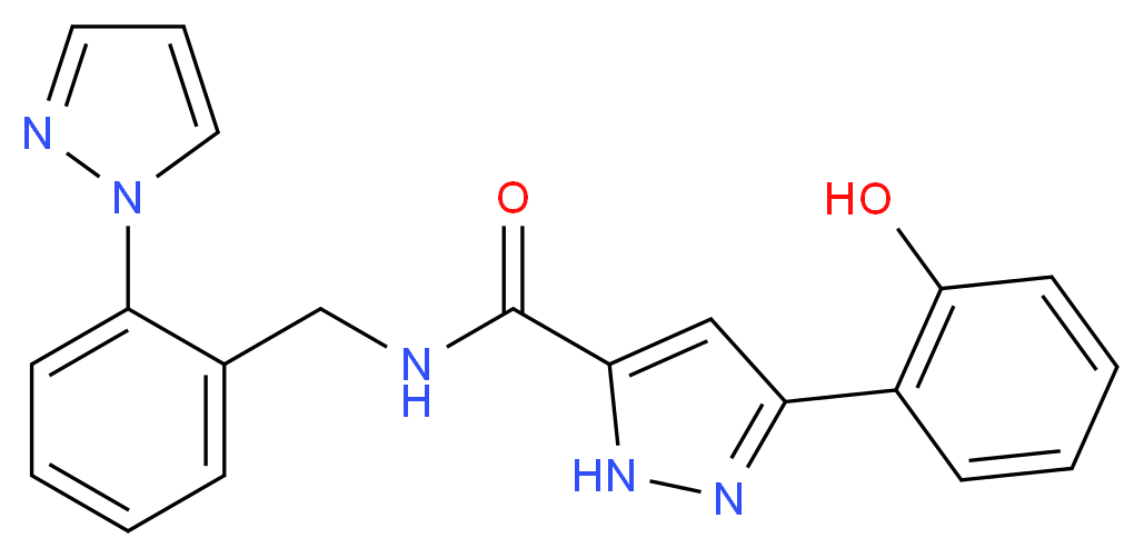 3-(2-hydroxyphenyl)-N-[2-(1H-pyrazol-1-yl)benzyl]-1H-pyrazole-5-carboxamide_分子结构_CAS_)