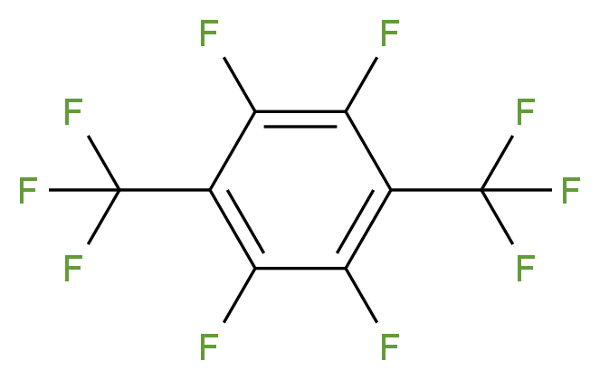 1,2,4,5-Tetrafluoro-3,6-(trifluoromethyl)benzene_分子结构_CAS_651-89-8)