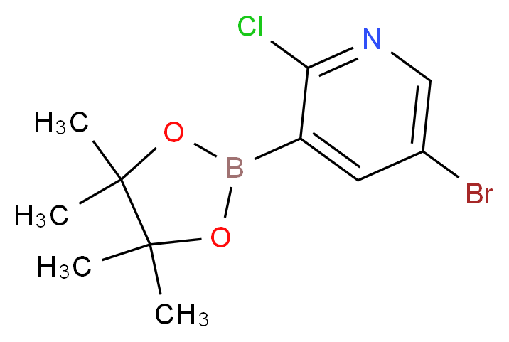 5-溴-2-氯吡啶-3-硼酸频哪醇酯_分子结构_CAS_1073354-79-6)