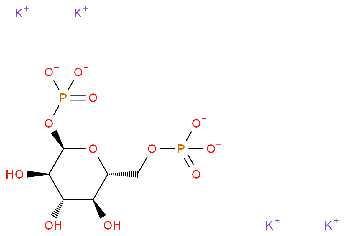 α-D-Glucose 1,6-bisphosphate potassium salt hydrate_分子结构_CAS_91183-87-8)