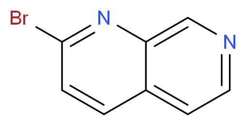 2-Bromo-1,7-naphthyridine_分子结构_CAS_54920-83-1)
