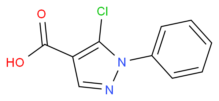 5-chloro-1-phenyl-1H-pyrazole-4-carboxylic acid_分子结构_CAS_54367-64-5